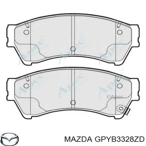 GPYB3328ZD Mazda колодки тормозные передние дисковые