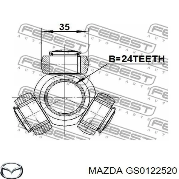 0K56P22520 Hyundai/Kia junta homocinética interna, tripé