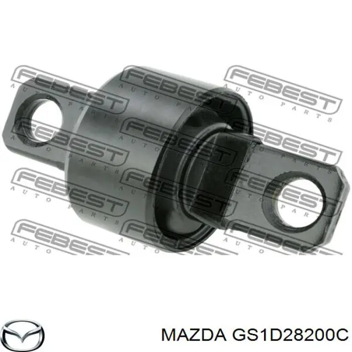 GS1D28200C Mazda braço oscilante (tração longitudinal inferior direito de suspensão traseira)