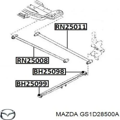 Балансир задний нижний Mazda GS1D28500A цена, от 59.51 USD