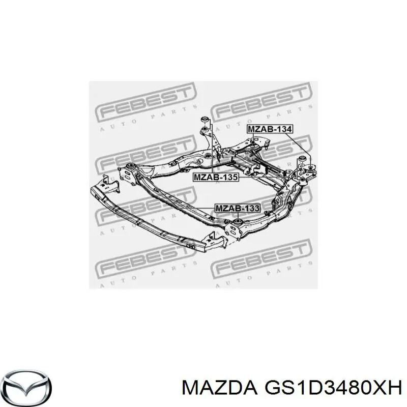 Купить GS1D3480XH Mazda Поперечина передней подвески