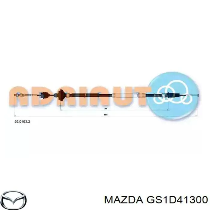 GS1D41300 Mazda pedal de embraiagem