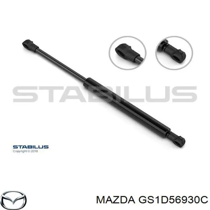 Купить GS1D56930B Mazda Амортизатор двери багажника