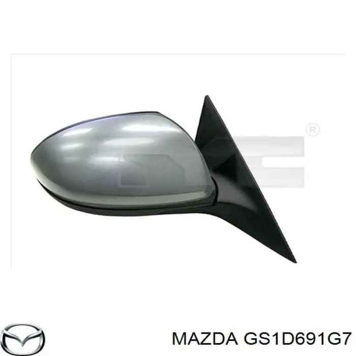 Зеркальный элемент зеркала заднего вида левого GS1D691G7 Mazda