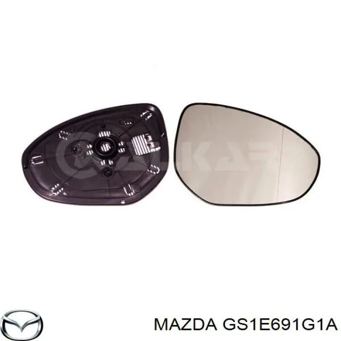 Зеркальный элемент зеркала заднего вида MAZDA GS1E691G1A