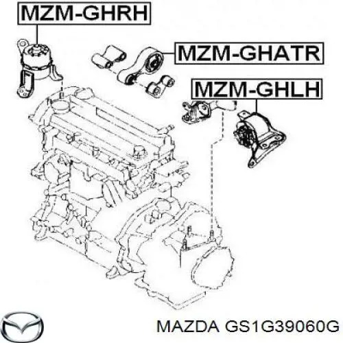GS1G39060G Mazda Правая подушка двигателя