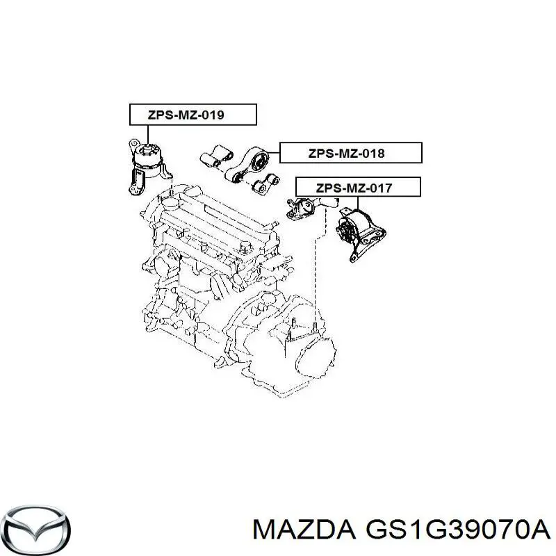 GS1G39070A Mazda подушка (опора двигателя левая)