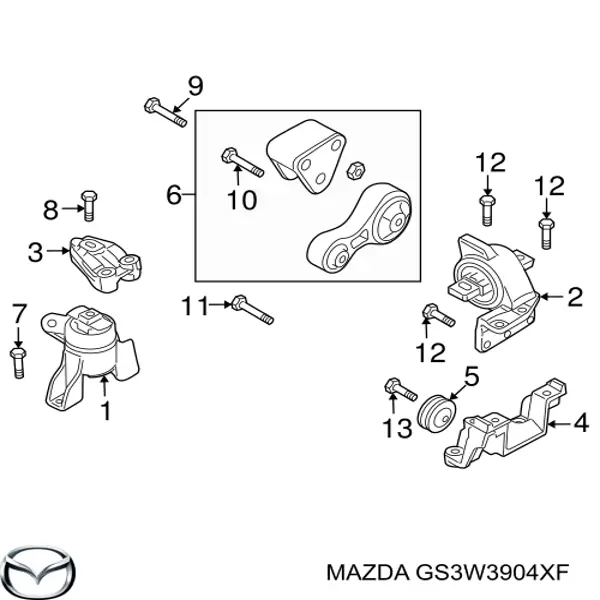 GS3W3904XF Mazda 