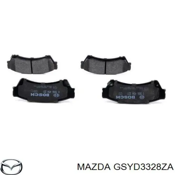 Передние тормозные колодки GSYD3328ZA Mazda