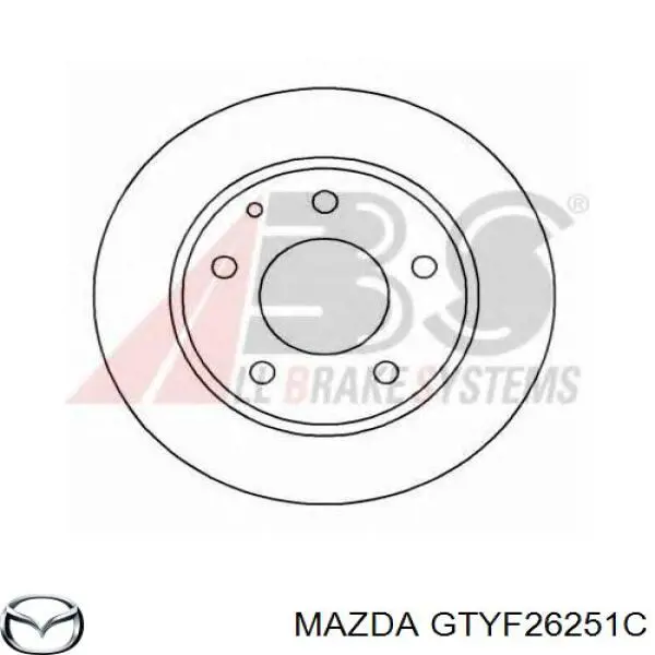 Диск тормозной задний Mazda GTYF26251C