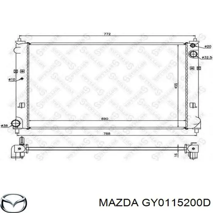 Радиатор охлаждения двигателя Mazda GY0115200D цена, от 73.97 USD