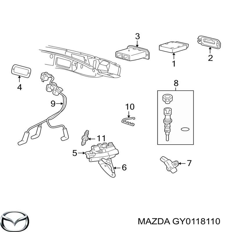 GY0218110 Mazda свечи