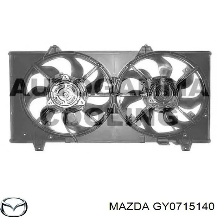 Вентилятор (крыльчатка) радиатора охлаждения левый на Mazda 6 GH