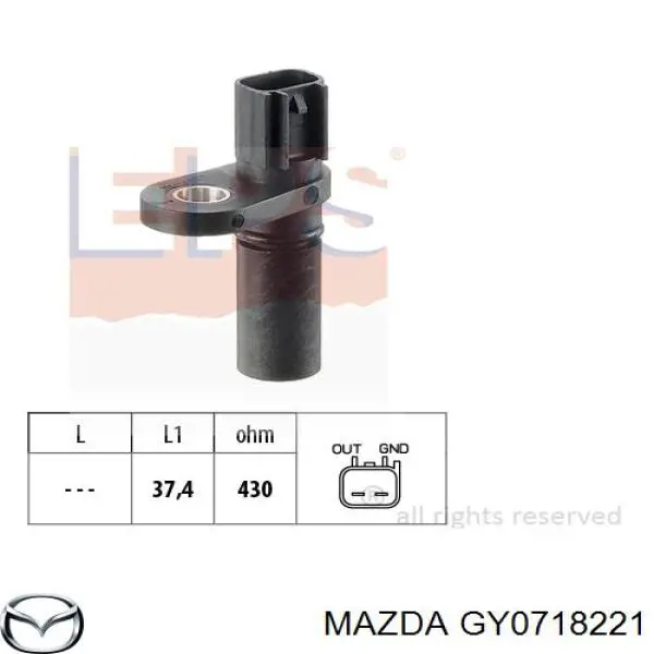 Купить GY0718221A Mazda Датчик оборотов коленвала