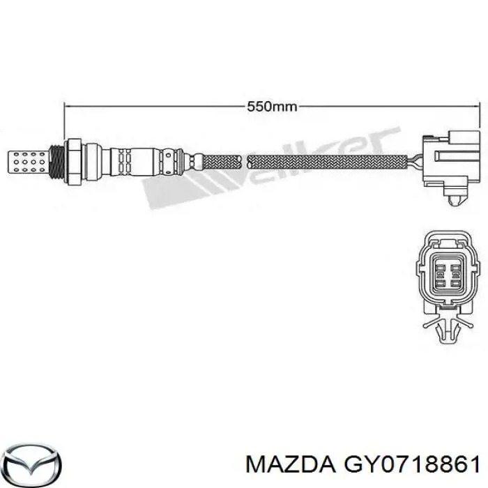 Лямбда-зонд, датчик кислорода до катализатора левый на Mazda MPV II 