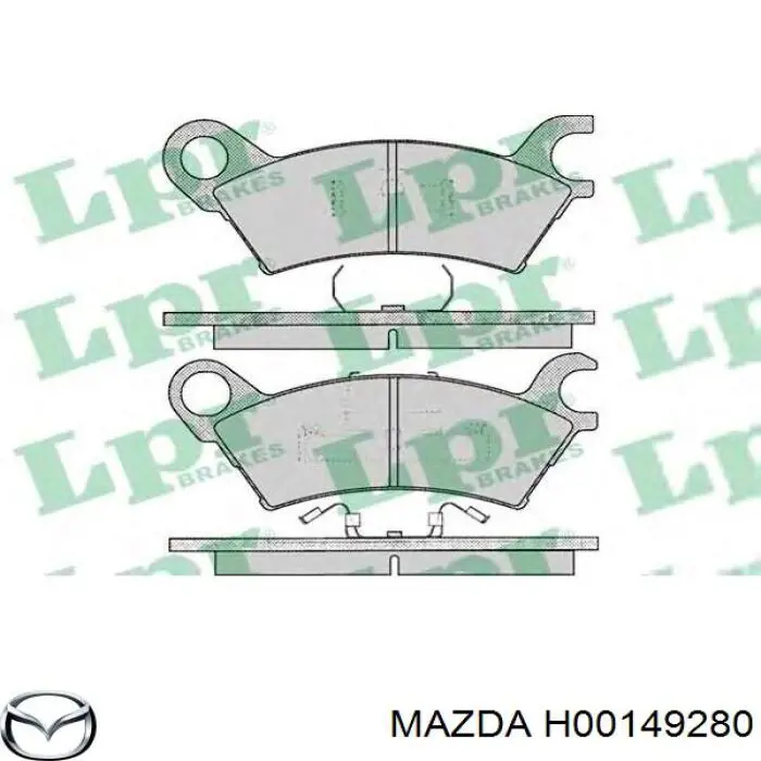 Передние тормозные колодки H00149280 Mazda