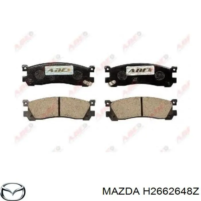 H2662648Z Mazda колодки тормозные задние дисковые
