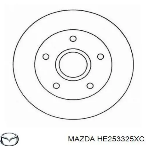 Передние тормозные диски HE253325XC Mazda