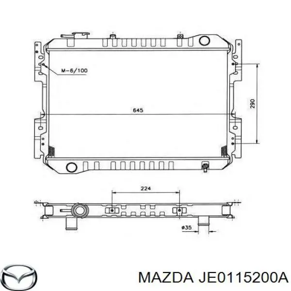 JE0115200B Mazda радиатор