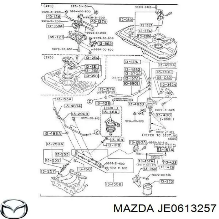 JE0613257 Mazda кольцо (шайба форсунки инжектора посадочное)