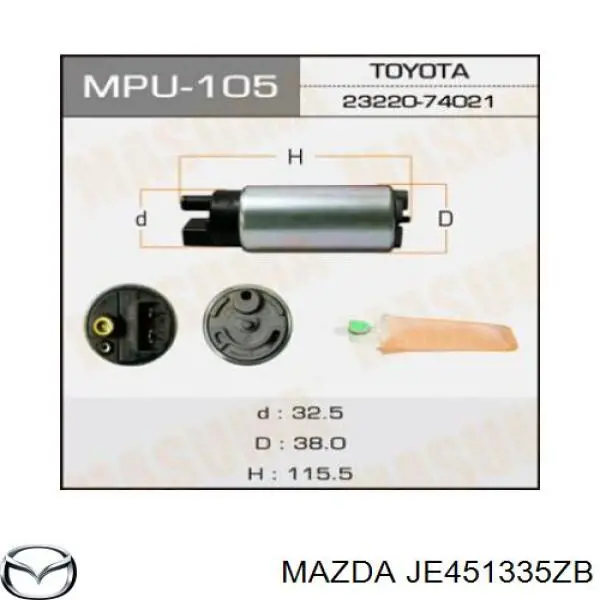 Купить JE451335ZB Mazda Модуль топливного насоса