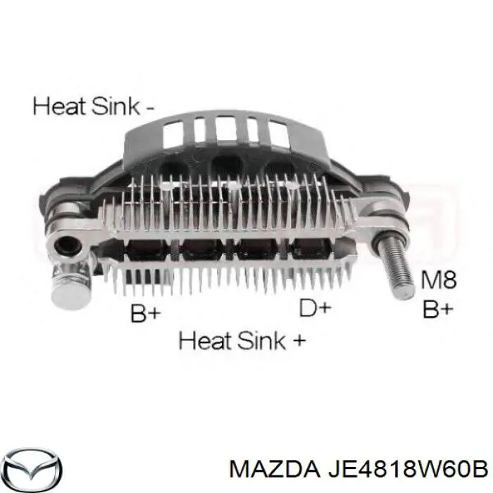 JE4818W60B Mazda eixo de diodos do gerador