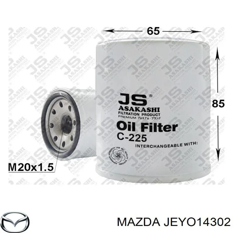 JEYO14302 Mazda масляный фильтр