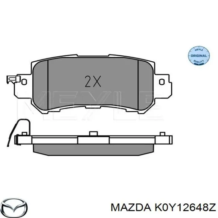 Колодки дисковые  Mazda K0Y12648Z цена, от 35.59 USD