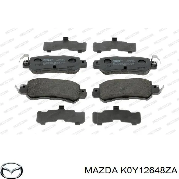 Задние тормозные колодки K0Y12648ZA Mazda