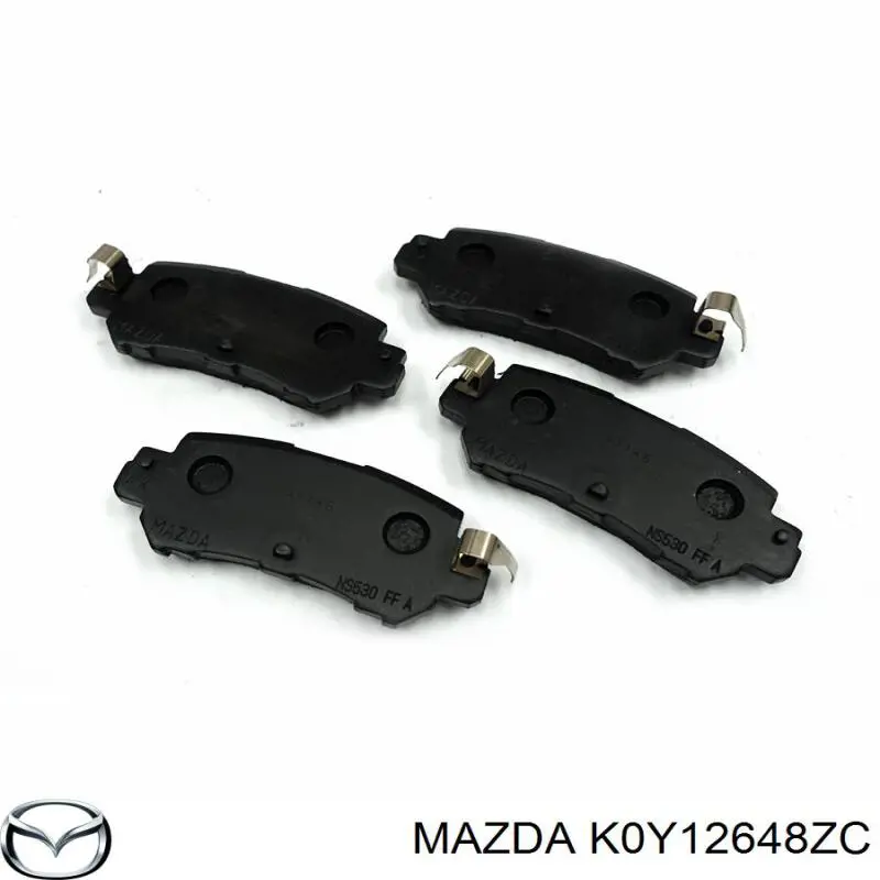 Задние тормозные колодки K0Y12648ZC Mazda