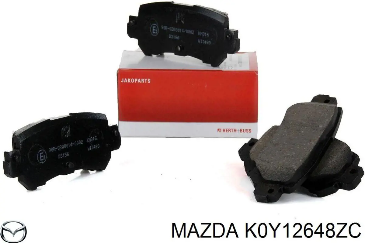 Задние дисковые колодки Mazda K0Y12648ZC