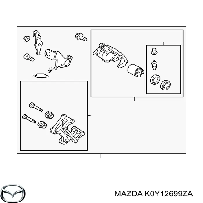 Суппорт задний левый MA6083RL Mazda