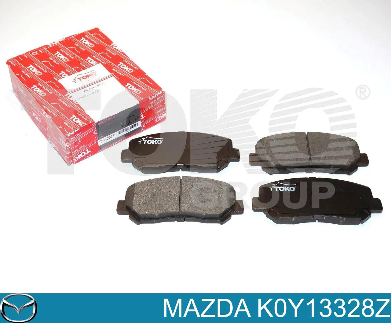 K0Y13328Z Mazda sapatas do freio dianteiras de disco