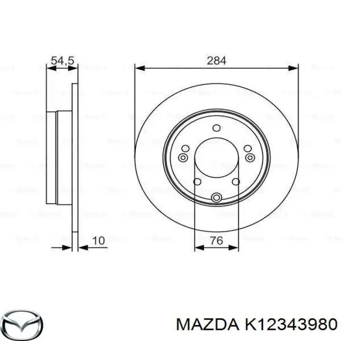 Тормозной шланг Mazda K12343980 цена, от 14.03 USD