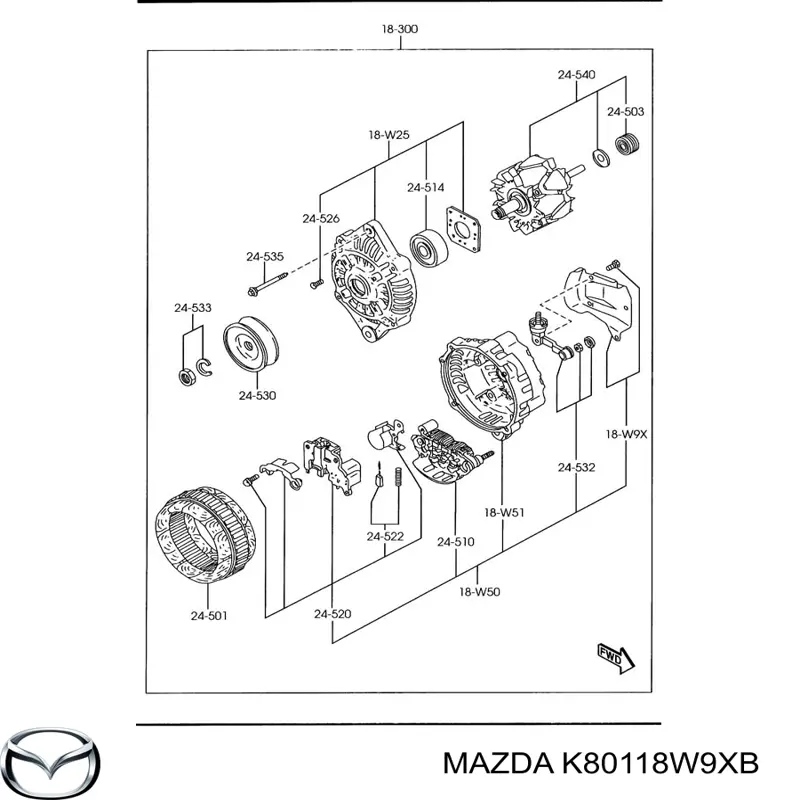 K80118W9XB Mazda 