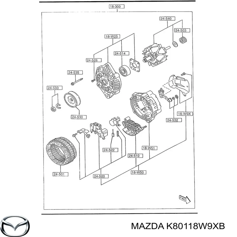  Mazda K80118W9XB цена, от 54.95 USD