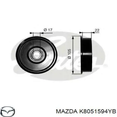 Ролик натяжителя приводного ремня Ford 3804188