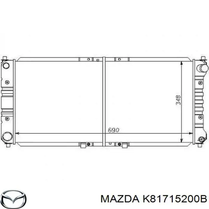 Радиатор K81715200B Mazda