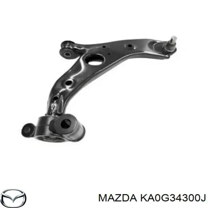 KA0G34300J Mazda braço oscilante inferior direito de suspensão dianteira