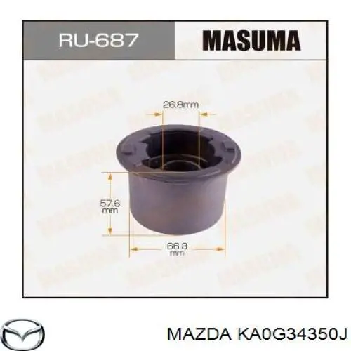 KA0G34350J Mazda braço oscilante inferior esquerdo de suspensão dianteira