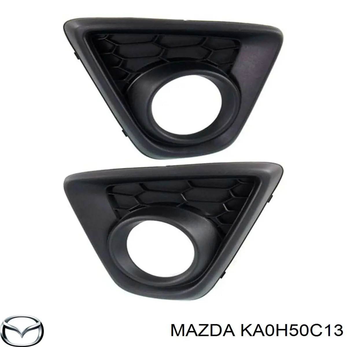 Заглушка (решетка) противотуманных фар бампера переднего правая Mazda KA0H50C13