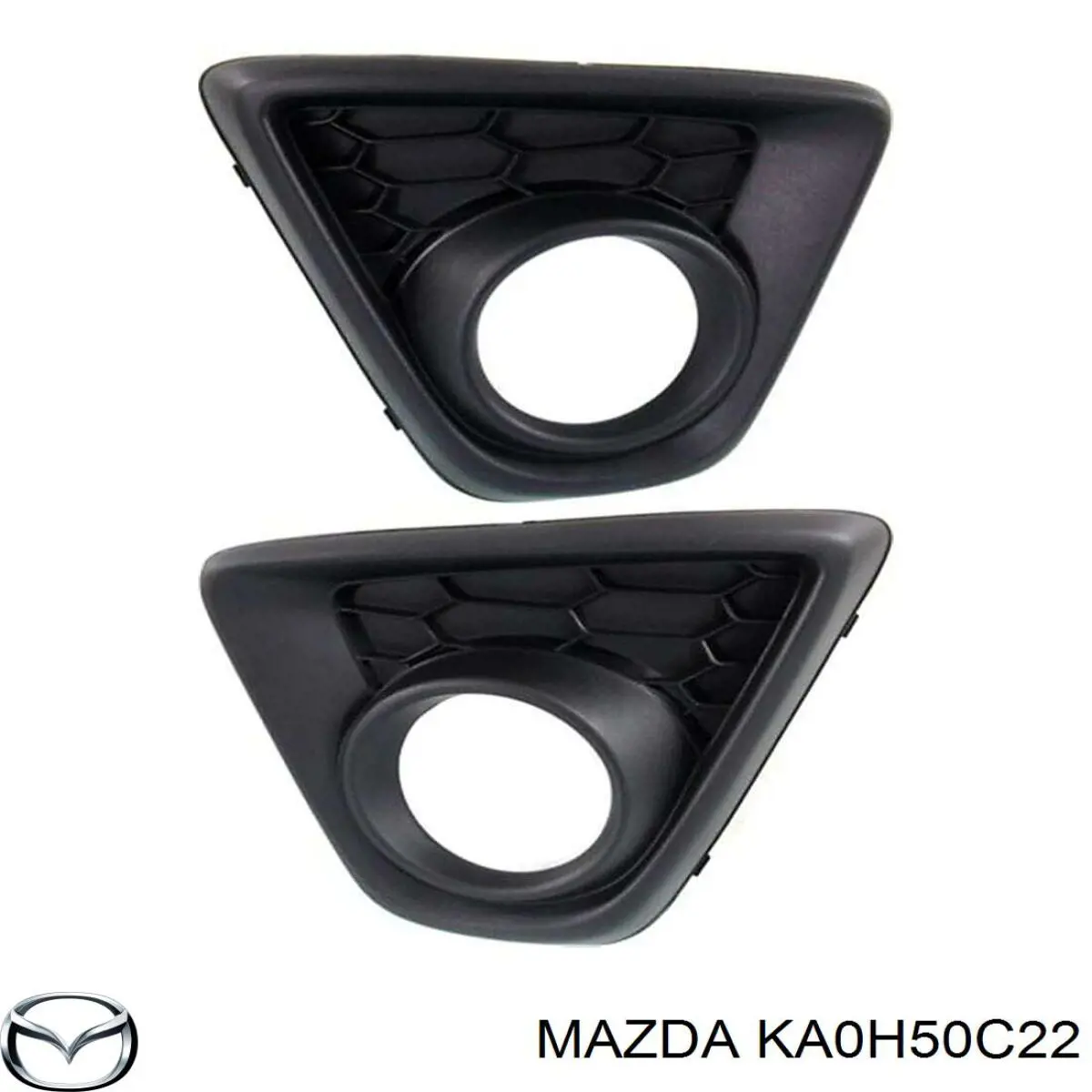 Заглушка (решетка) противотуманных фар бампера переднего левая Mazda KA0H50C22