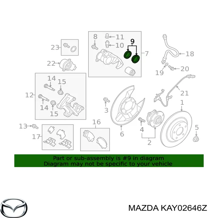 Ремкомплект суппорта KAY02646Z Mazda