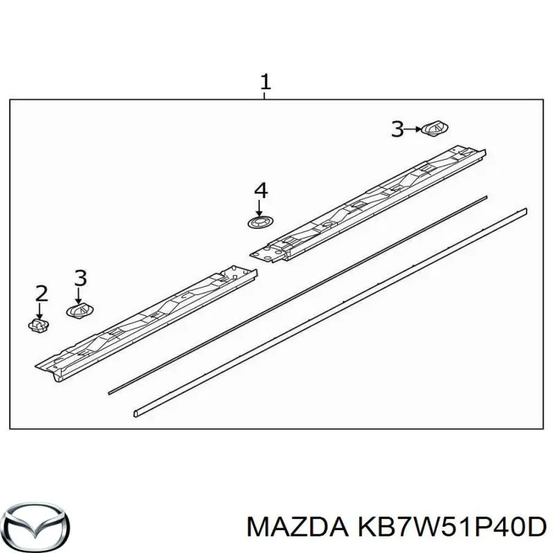  Накладка (молдинг) порога наружная правая Mazda CX-5 