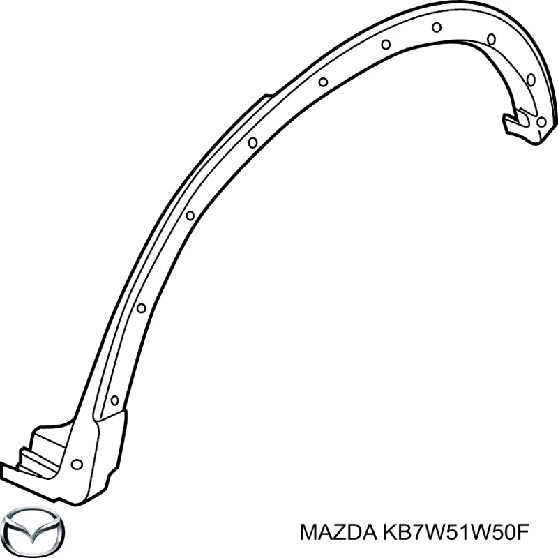 Купить KB7W51W50F8F Mazda Расширитель (накладка) арки заднего крыла правый