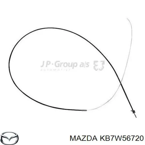 KB7W56720 Mazda Трос открытия капота
