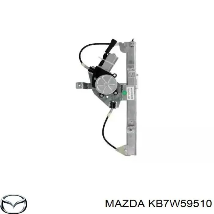 KB7W59510 Mazda vidro da porta dianteira esquerda