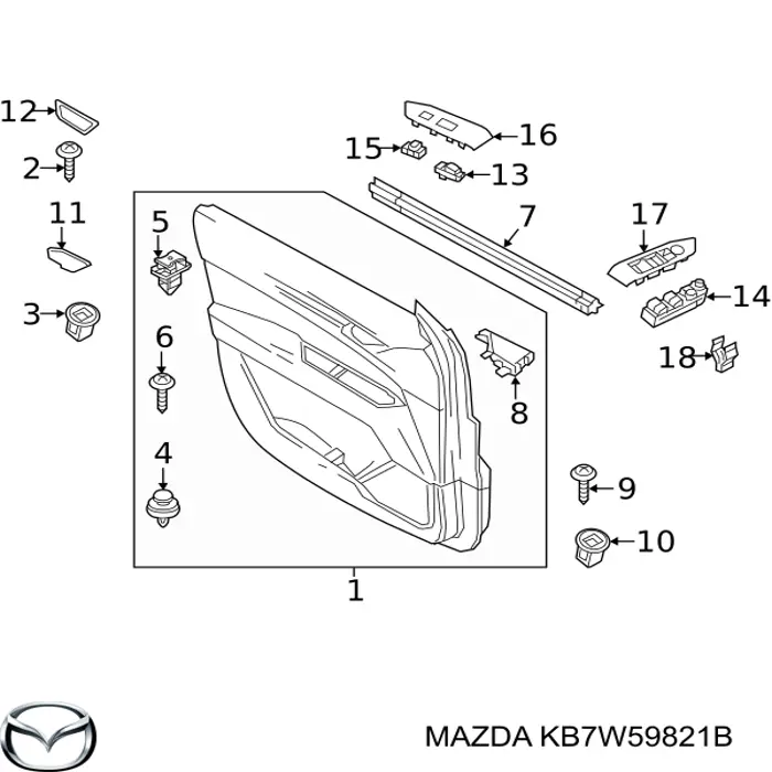 KB7W59821B Mazda 