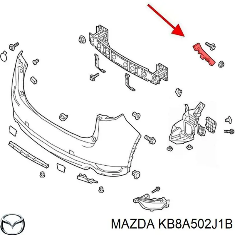  Направляющая заднего бампера левая Mazda CX-5 