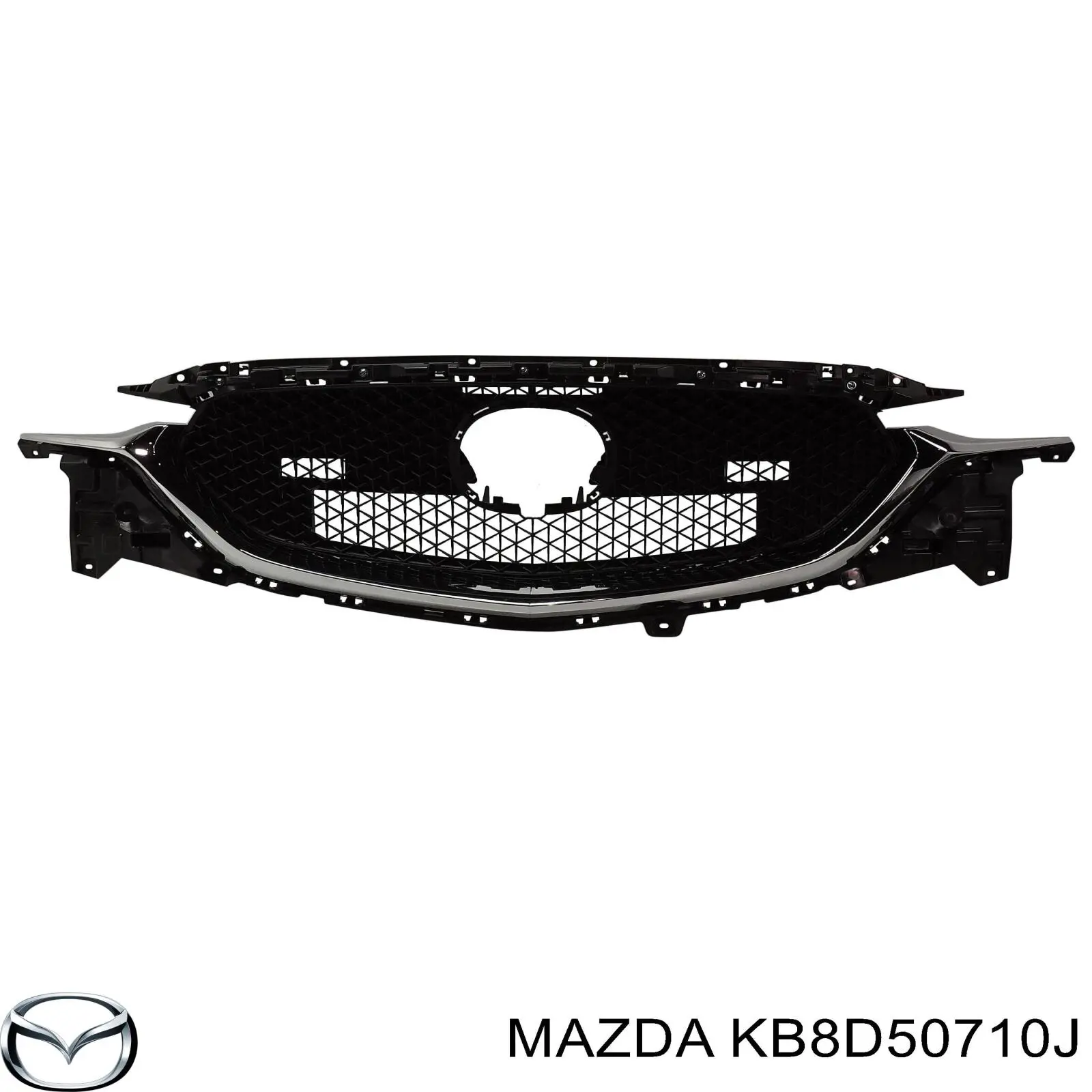 Молдинг решетки радиатора правый Mazda KB8D50710J